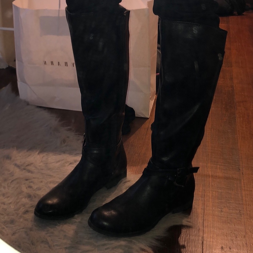 Knee high black boots